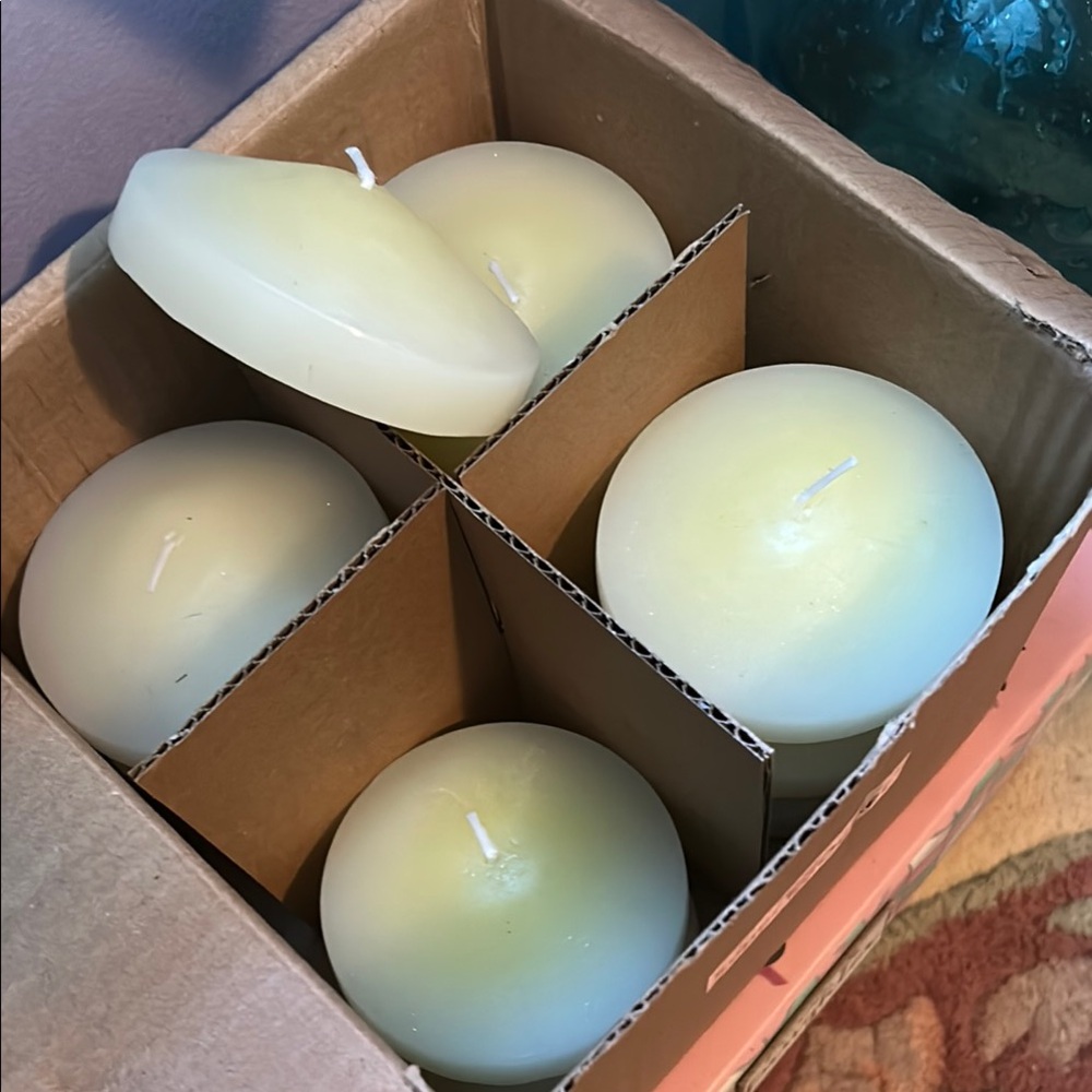 Floating Candles, Cream, Case of 12